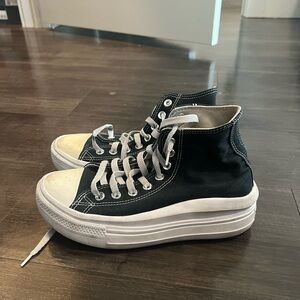Black platform converse